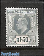 Sri Lanka (Ceylon) 1904 R1.50, WM Multiple Crown-CA, Stamp Out Of Set, Unused (hinged) - Sri Lanka (Ceilán) (1948-...)