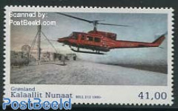 Greenland 2014 Helicopter Bell 212 1v, Mint NH, Transport - Helicopters - Nuevos