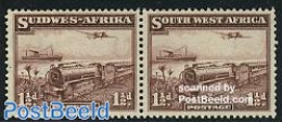 South-West Africa 1936 Definitive Pair, Unused (hinged), Transport - Aircraft & Aviation - Railways - Ships And Boats - Vliegtuigen