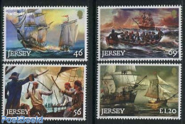 Jersey 2014 Pirates 4v, Mint NH, Transport - Ships And Boats - Barche