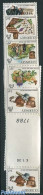 Guernsey 1988 F.C. Lukis 5 Gutter Pairs, Mint NH, Nature - Butterflies - Fish - Art - Books - Peces