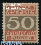 Danish West Indies 1905 50B, Perf. 12.75, Stamp Out Of Set, Unused (hinged) - Dänische Antillen (Westindien)