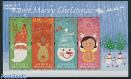 Hong Kong 2014 Christmas S/s, Mint NH, Nature - Religion - Birds - Christmas - Unused Stamps