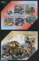 Niger 2014 Turtles 2 S/s, Mint NH, Nature - Reptiles - Turtles - Níger (1960-...)