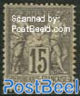 France 1876 15c, Type II, Stamp Out Of Set, Unused (hinged) - Nuevos