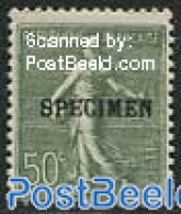 France 1924 50c, SPECIMEN, Stamp Out Of Set, Unused (hinged) - Unused Stamps