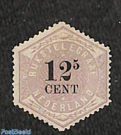 Netherlands 1877 Telegram 12.5c, Stamp Out Of Set, Unused (hinged) - Telégrafos