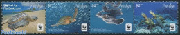 Penrhyn 2014 WWF, Pacific Green Turtle 4v [:::] (without Borders), Mint NH, Nature - Turtles - World Wildlife Fund (WWF) - Penrhyn