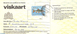 Netherlands 1983 Fishing License 1983/84, Postal History, Nature - Fish - Briefe U. Dokumente