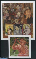 Nevis 2014 World Famous Paintings 2 S/s, Mint NH, Nature - Cats - Flowers & Plants - Fruit - Art - Edgar Degas - Moder.. - Frutas