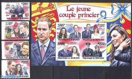 Burundi 2011 William & Kate 4v+s/s, Imperforated, Mint NH, History - Kings & Queens (Royalty) - Case Reali