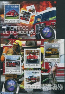 Mozambique 2014 Fire Engines 2 S/s, Mint NH, Transport - Fire Fighters & Prevention - Feuerwehr