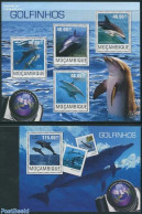 Mozambique 2014 Dolphins 2 S/s, Mint NH, Nature - Animals (others & Mixed) - Sea Mammals - Mozambique