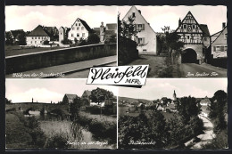 AK Pleinfeld, Auf Der Rezatbrücke, Am Spalter Tor, Blick Zum Ort  - Other & Unclassified