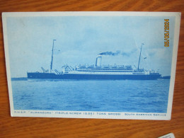 RMSP STEAMER ALMANZORA SOUTH AMERICAN SERVICE ROYAL MAIL , 19-5 - Paquebote
