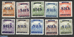Yugoslavia 1918 SHS Overprints 10v, Unused (hinged) - Nuevos
