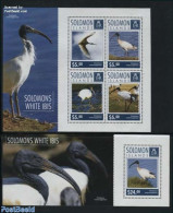 Solomon Islands 2014 Solomons White Ibis 2 S/s, Mint NH, Nature - Birds - Isole Salomone (1978-...)