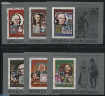 Guinea Bissau 1978 Sir Rowland Hill 6 S/s, Mint NH, Post - Sir Rowland Hill - Stamps On Stamps - Correo Postal