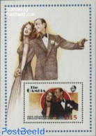 Gambia 1988 Rita Hayworth, Fred Astaire S/s, Mint NH, Performance Art - Movie Stars - Actores
