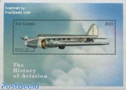 Gambia 1998 Boeing 247 S/s, Mint NH, Transport - Aircraft & Aviation - Aviones