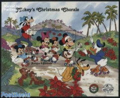 Antigua & Barbuda 1988 Disney, Christmas S/s, Mint NH, Religion - Christmas - Art - Disney - Navidad