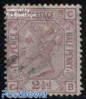 Great Britain 1876 2.5p, Plate 14, Used, Used Stamps - Gebruikt