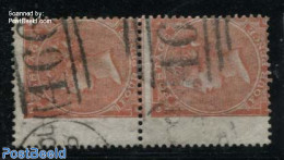 Great Britain 1862 4p, Plate 3, Used Vertical Pair, Used Stamps - Autres & Non Classés