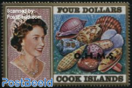 Cook Islands 1978 $4, On Service, Stamp Out Of Set, Mint NH, Nature - Shells & Crustaceans - Vita Acquatica