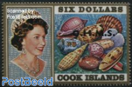 Cook Islands 1978 $6, On Service, Stamp Out Of Set, Mint NH, Nature - Shells & Crustaceans - Marine Life