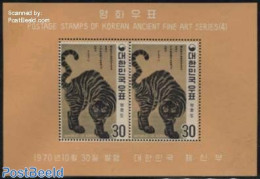 Korea, South 1970 Tiger S/s, Mint NH, Nature - Paintings - Korea (Zuid)