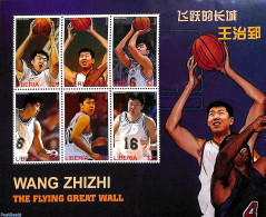 Liberia 2002 Wang Zhizhi 6v M/s, Mint NH, Sport - Basketball - Baloncesto