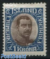 Iceland 1920 1Kr, Stamp Out Of Set, Unused (hinged) - Ongebruikt