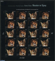 United States Of America 2002 Neuter Or Spay M/s, Mint NH, Nature - Cats - Dogs - Nuovi