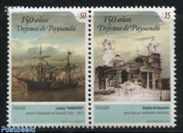 Uruguay 2015 Defense Of Paysandu 2v [:], Mint NH, History - Religion - Transport - History - Churches, Temples, Mosque.. - Chiese E Cattedrali
