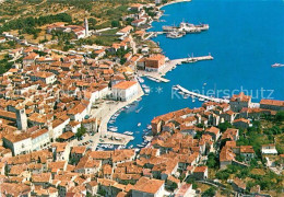 73355161 Cres Altstadt Hafen Fliegeraufnahme Cres - Croatia