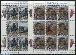 Yugoslavia 1999 Europa, National Parks 2 M/s, Mint NH, History - Nature - Europa (cept) - Birds Of Prey - Flowers & Pl.. - Nuovi