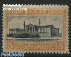 Greece 1927 5Dr, Stamp Out Of Set, Mint NH - Ongebruikt