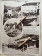 GUERRE 1914 / PONT DE VILVORDE /L 'ARTILLERIE DE MARINE ALLEMANDE DANS UNE RUE D 'ANVERS/ FORT NR. 7/TRANCHÉES A WAELHEM - Zonder Classificatie