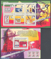 Guinea, Republic 2009 Scouting 2 S/s, Mint NH, Sport - Scouting - Stamps On Stamps - Postzegels Op Postzegels