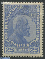 Liechtenstein 1912 25H, Ultramarin, Stamp Out Of Set, Unused (hinged) - Nuevos