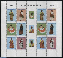 Suriname, Republic 2015 Traditional Dress M/s, Mint NH, History - Various - Flags - Costumes - Costumi