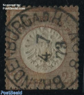 Germany, Empire 1872 2 1/2 Groschen, Redbrown, Corner Folded, Used, Used Stamps - Gebruikt