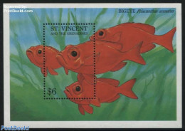 Saint Vincent 1993 Priacanthus Arenatus S/s, Mint NH, Nature - Fish - Fishes