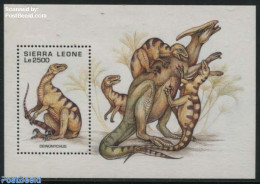 Sierra Leone 1995 Deinonychus S/s, Mint NH, Nature - Prehistoric Animals - Vor- U. Frühgeschichte