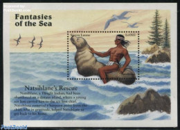Sierra Leone 1996 Nathislane S/s, Mint NH, Nature - Sea Mammals - Art - Fairytales - Verhalen, Fabels En Legenden