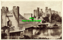 R616032 Conway Castle And Bridge. 5619. Valentines. Phototype. 1956 - World