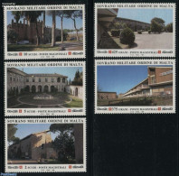 Sovereign Order Of Malta 1996 Giovanni Battista Institute 5v, Mint NH, Art - Castles & Fortifications - Castles