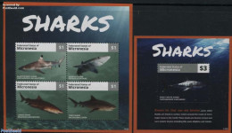 Micronesia 2014 Sharks 2 S/s, Mint NH, Nature - Fish - Sharks - Vissen