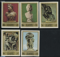 Fujeira 1972 Sculptures 5v, Imperforated, Mint NH, Sculpture - Beeldhouwkunst