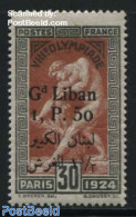 Lebanon 1924 1.50, Stamp Out Of Set, Unused (hinged), Sport - Liban